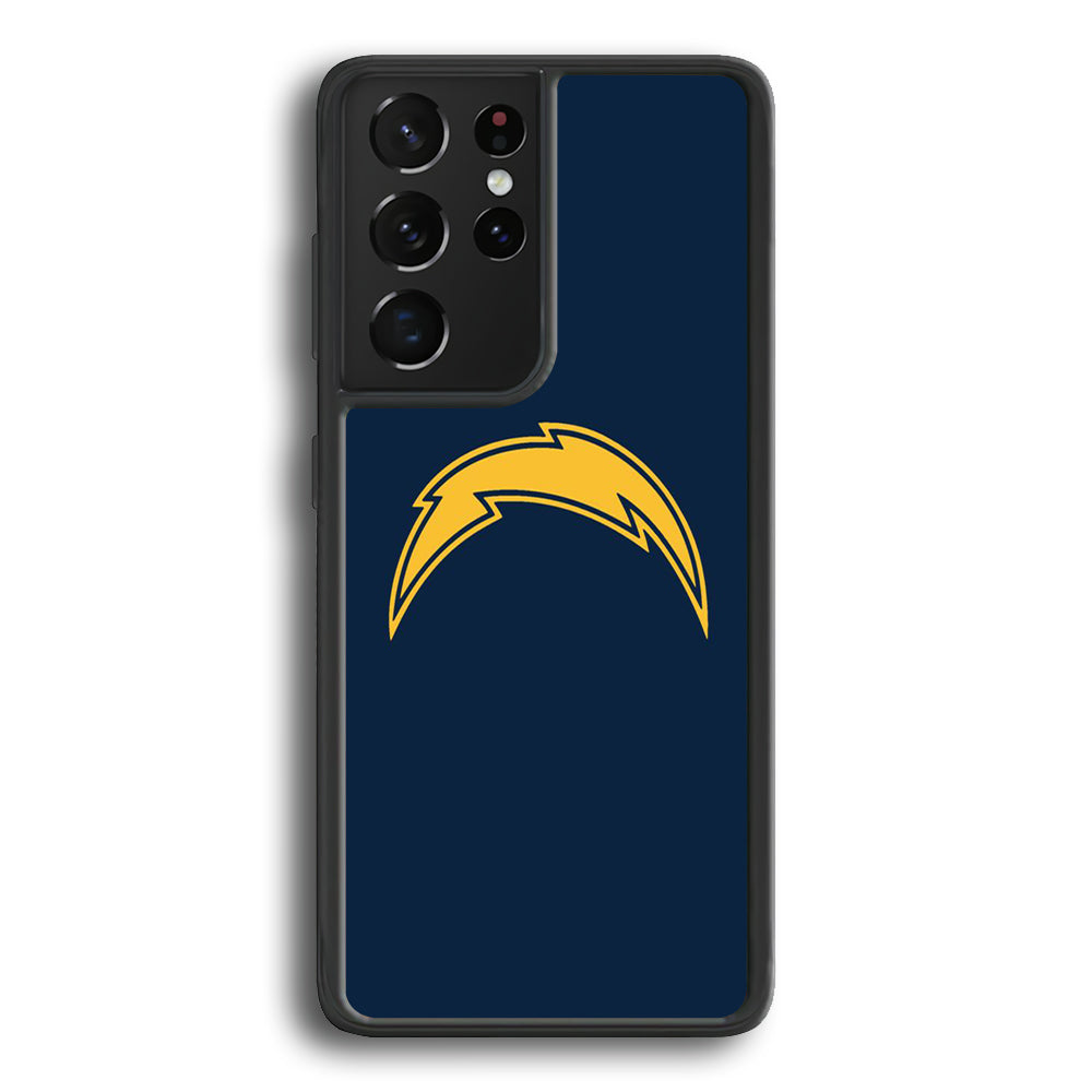 NFL Los Angeles Chargers 001 Samsung Galaxy S21 Ultra Case-Phone Case-Rubber Black (2D Case)-Altracase