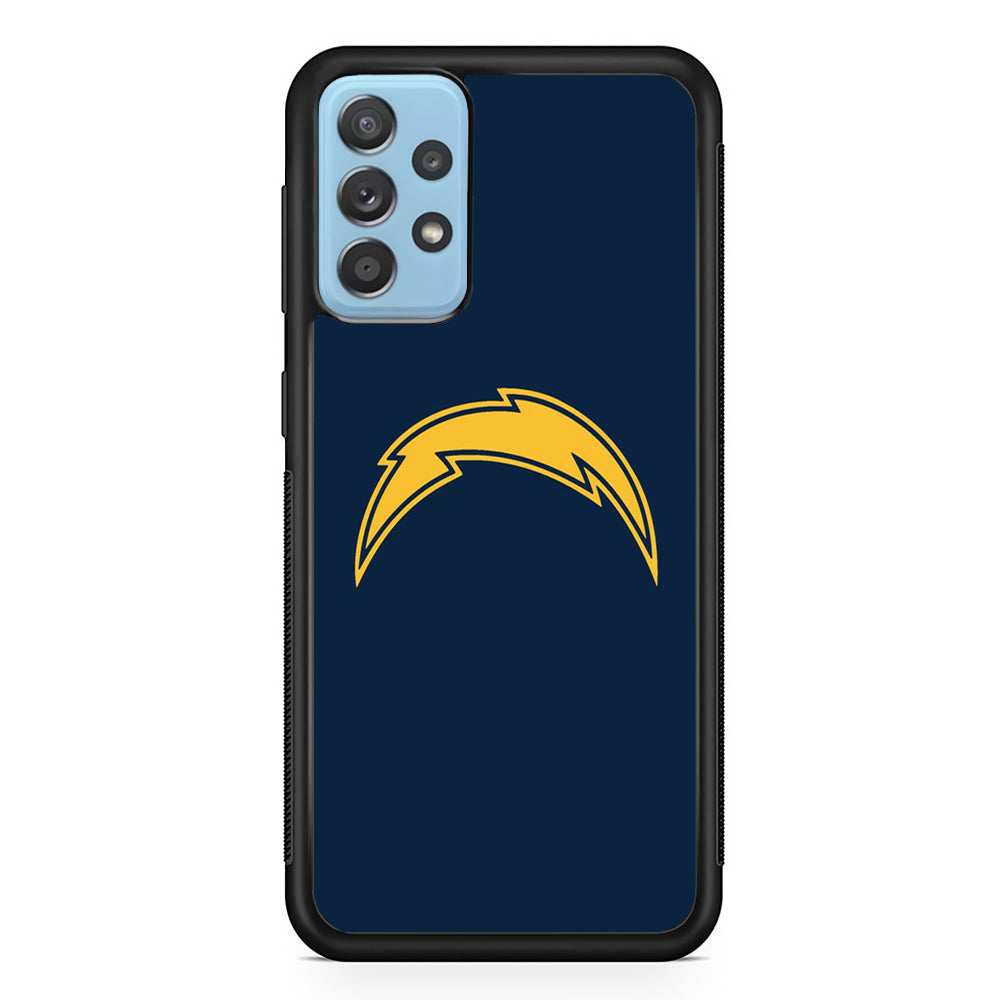 NFL Los Angeles Chargers 001 Samsung Galaxy A72 Case-Phone Case-Rubber Black (2D Case)-Altracase