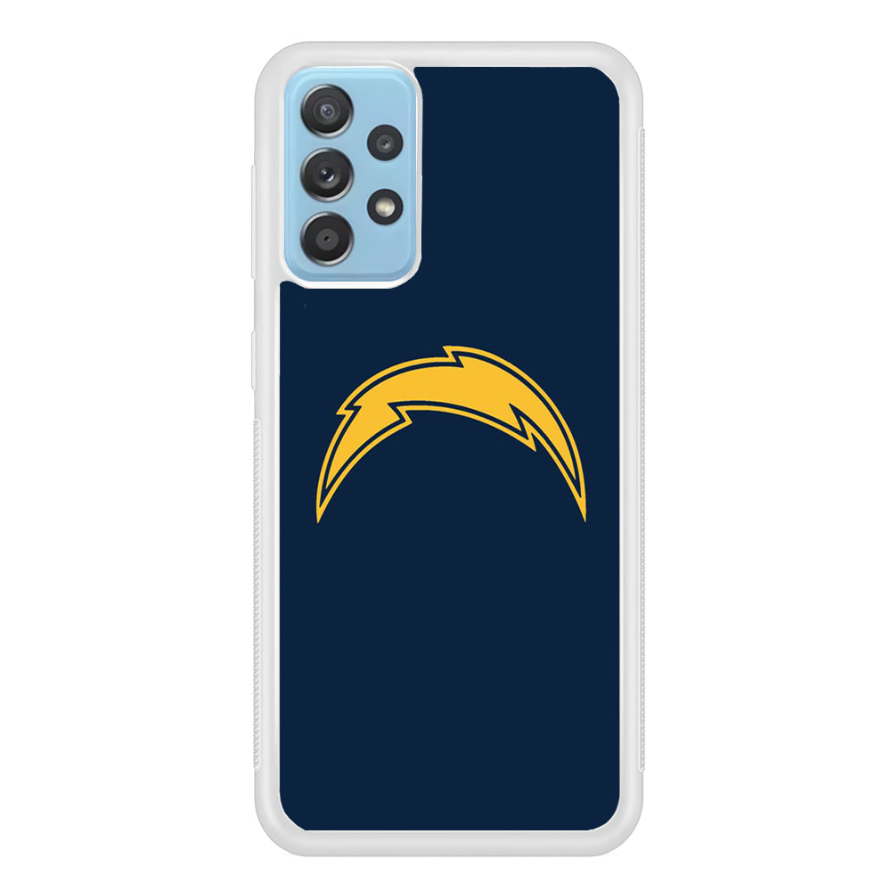 NFL Los Angeles Chargers 001 Samsung Galaxy A72 Case-Phone Case-Rubber White (2D Case)-Altracase
