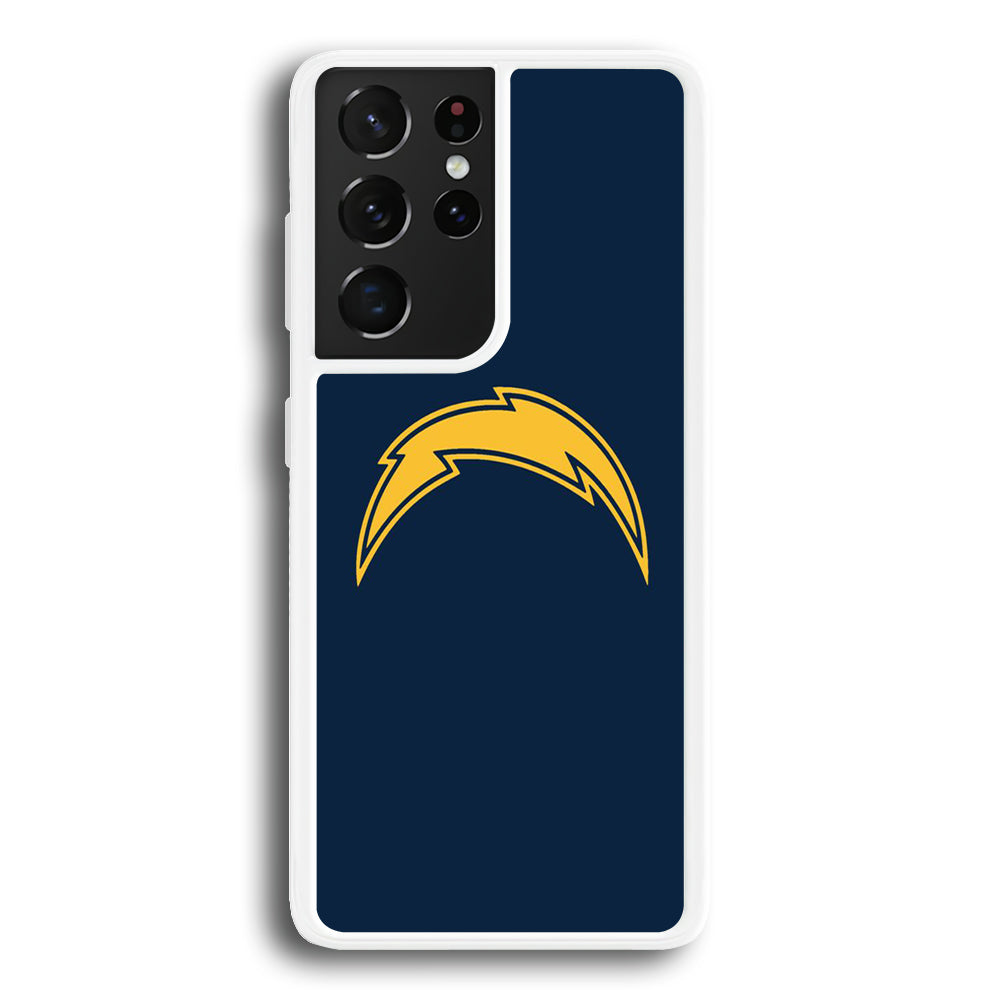 NFL Los Angeles Chargers 001 Samsung Galaxy S21 Ultra Case-Phone Case-Rubber White (2D Case)-Altracase