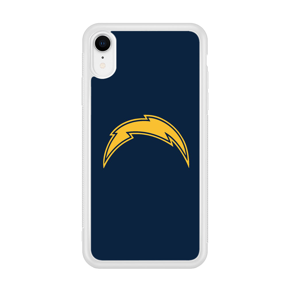 NFL Los Angeles Chargers 001 iPhone XR Case-Phone Case-Rubber White (2D Case)-Altracase