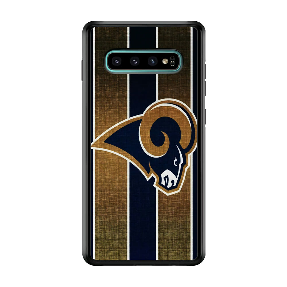 NFL Los Angeles Rams 001 Samsung Galaxy S10 Case-Phone Case-Rubber Black (2D Case)-Altracase