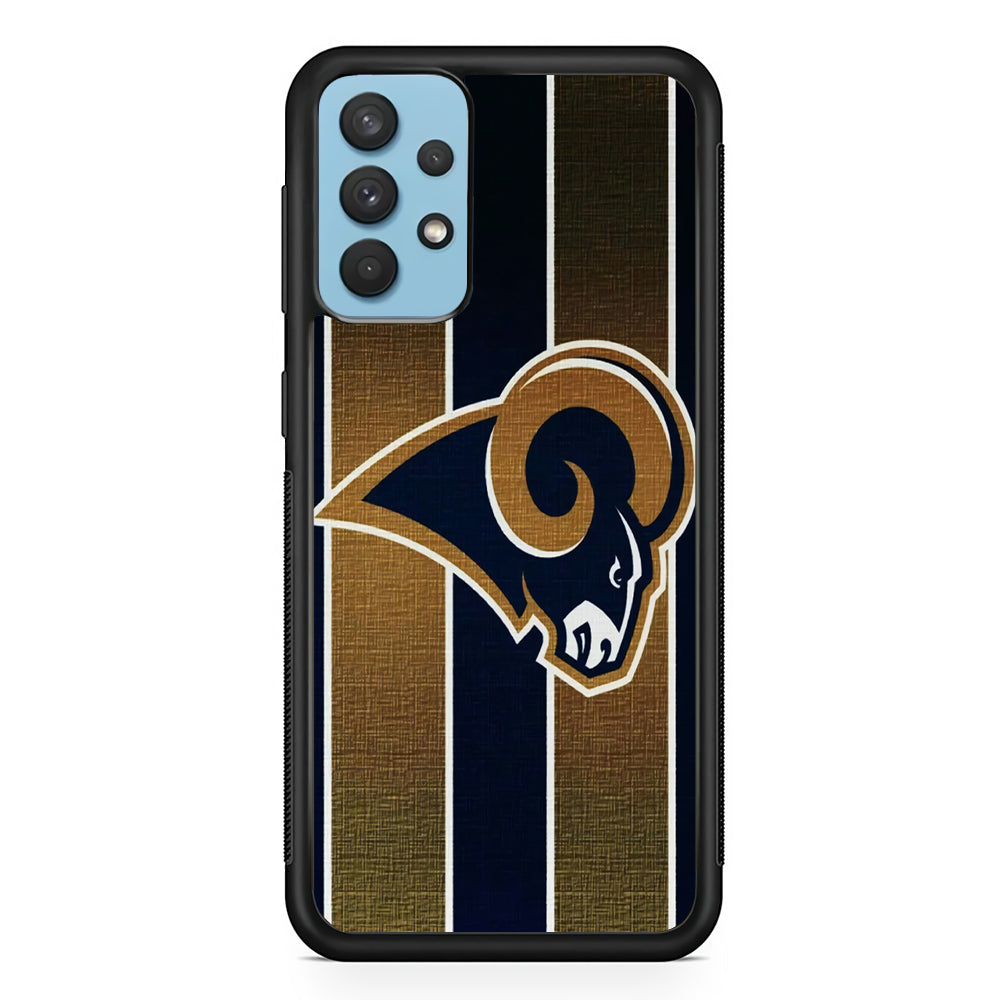 NFL Los Angeles Rams 001 Samsung Galaxy A32 Case-Phone Case-Rubber Black (2D Case)-Altracase