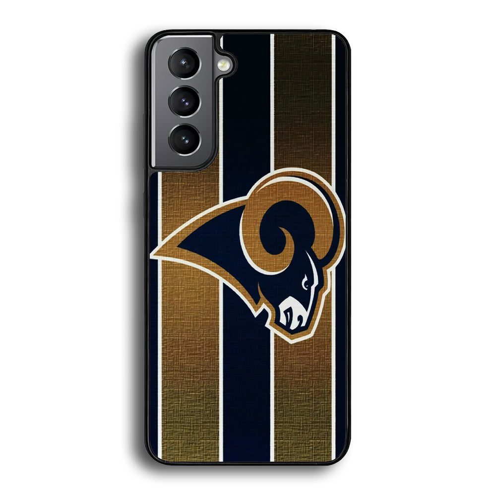 NFL Los Angeles Rams 001 Samsung Galaxy S24 Case-Phone Case-Rubber Black (2D Case)-Altracase