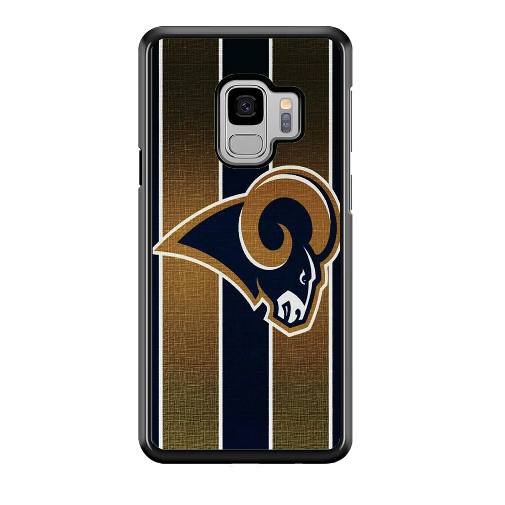 NFL Los Angeles Rams 001 Samsung Galaxy S9 Case-Phone Case-Rubber Black (2D Case)-Altracase