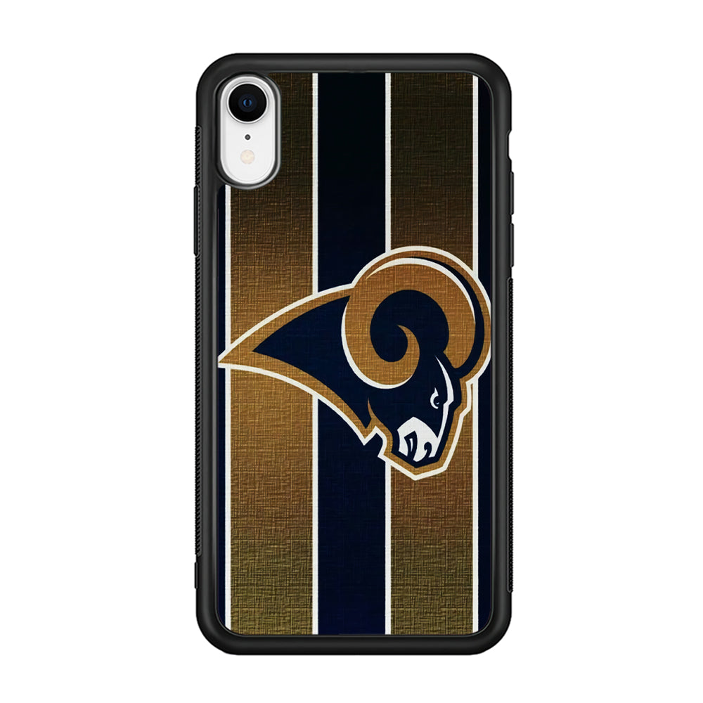NFL Los Angeles Rams 001 iPhone XR Case-Phone Case-Rubber Black (2D Case)-Altracase