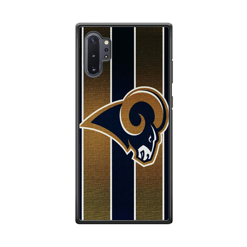 NFL Los Angeles Rams 001 Samsung Galaxy Note 10 Plus Case-Phone Case-Rubber Black (2D Case)-Altracase