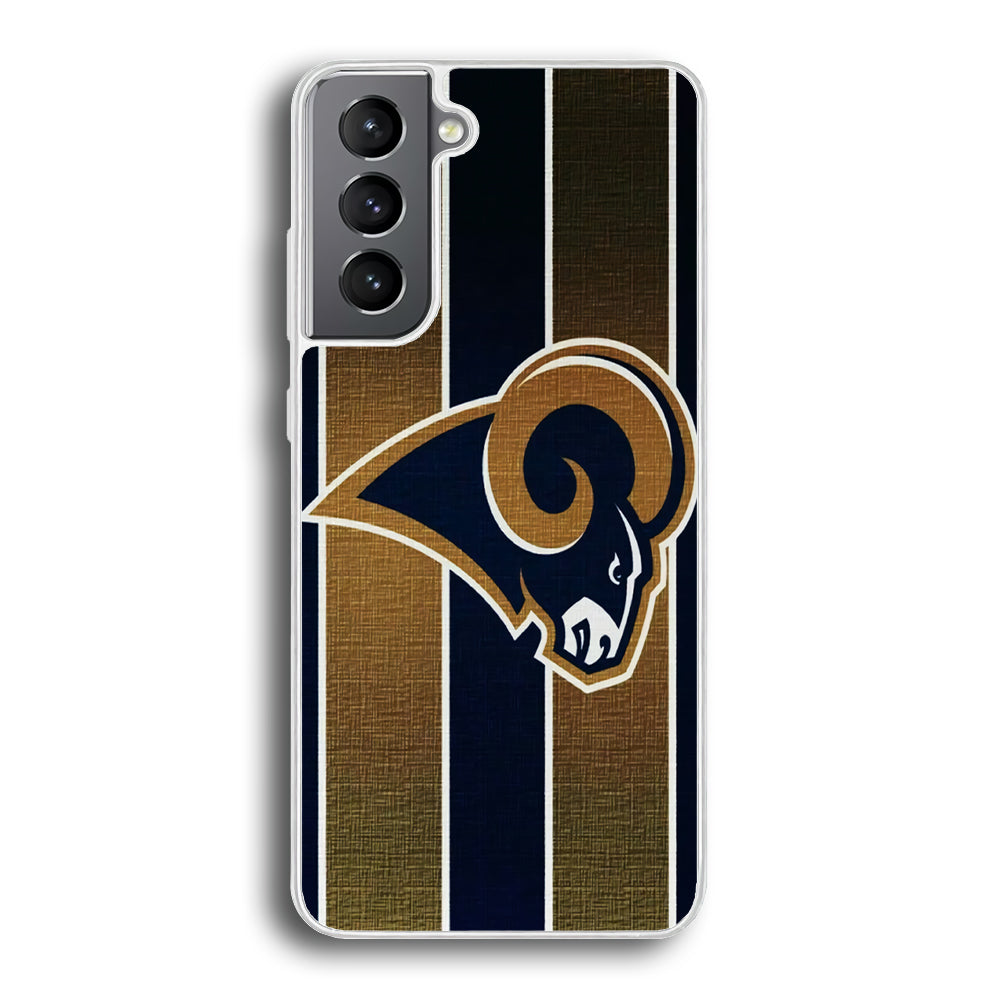 NFL Los Angeles Rams 001 Samsung Galaxy S24 Plus Case-Phone Case-Rubber White (2D Case)-Altracase
