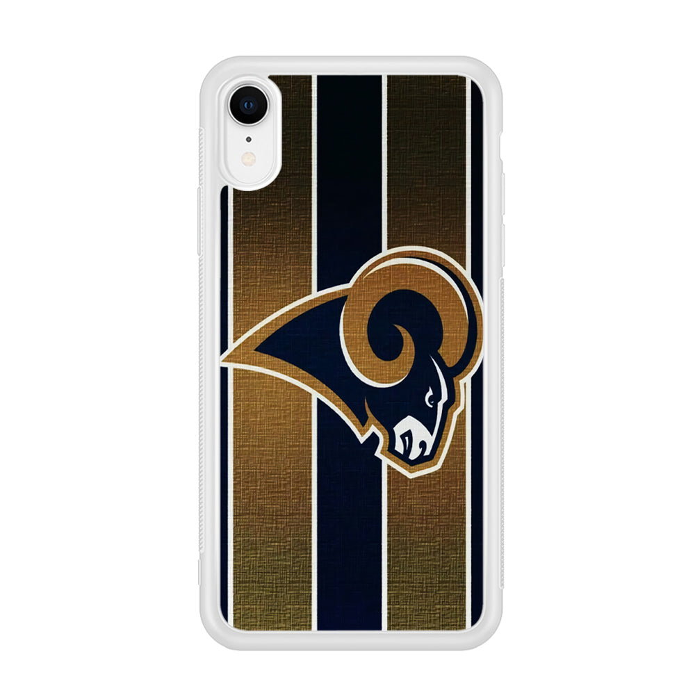 NFL Los Angeles Rams 001 iPhone XR Case-Phone Case-Rubber White (2D Case)-Altracase
