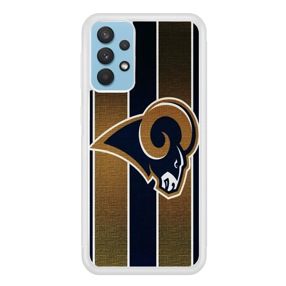 NFL Los Angeles Rams 001 Samsung Galaxy A32 Case-Phone Case-Rubber White (2D Case)-Altracase