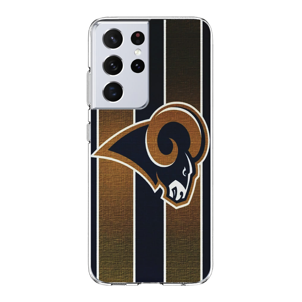NFL Los Angeles Rams 001 Samsung Galaxy S21 Ultra Case-Phone Case-Clear Soft Case-Altracase