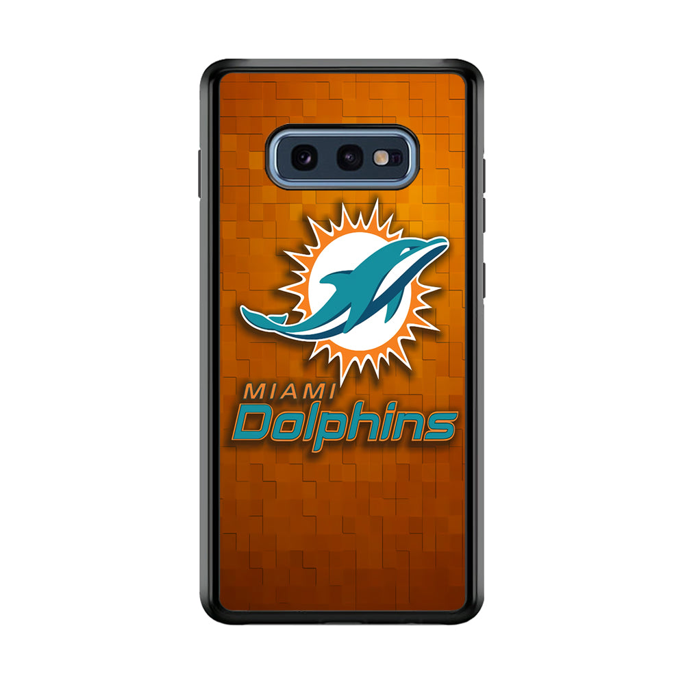 NFL Miami Dolphins 001 Samsung Galaxy S10E Case-Phone Case-Rubber Black (2D Case)-Altracase