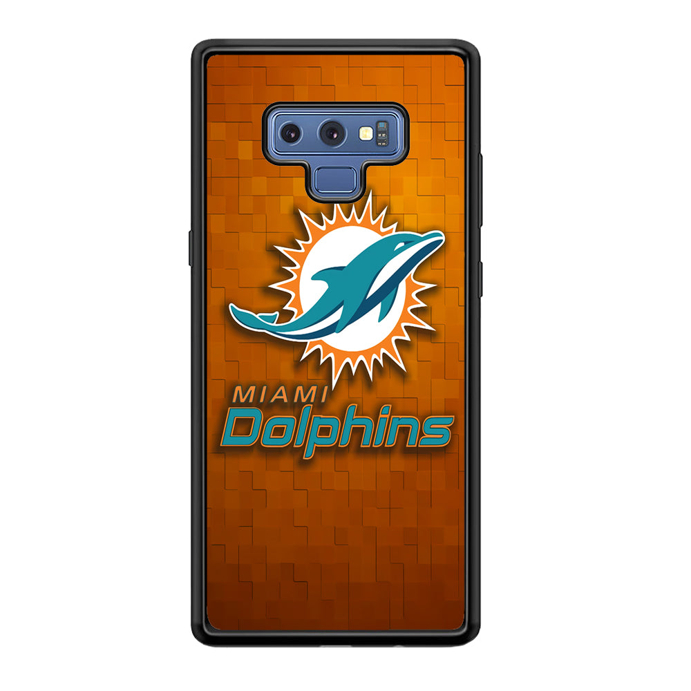 NFL Miami Dolphins 001 Samsung Galaxy Note 9 Case-Phone Case-Rubber Black (2D Case)-Altracase