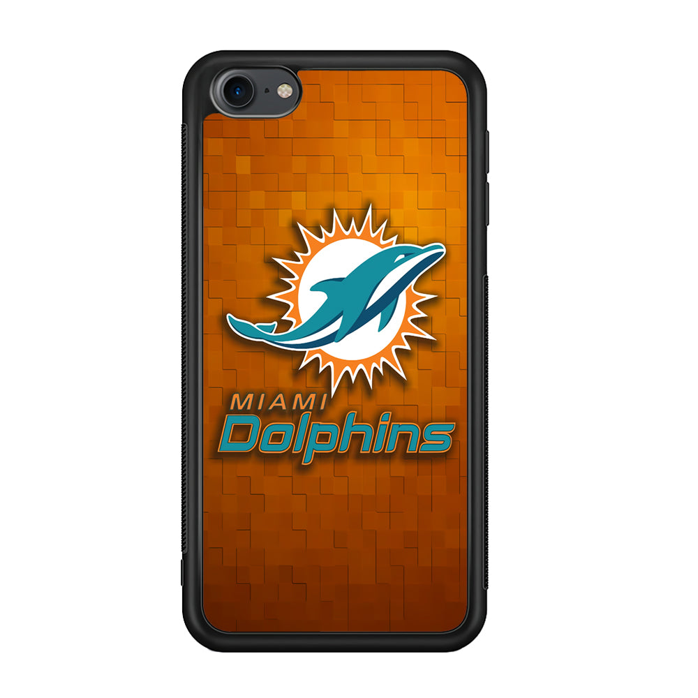 NFL Miami Dolphins 001 iPod Touch 6 Case-Phone Case-Rubber White (2D Case)-Altracase
