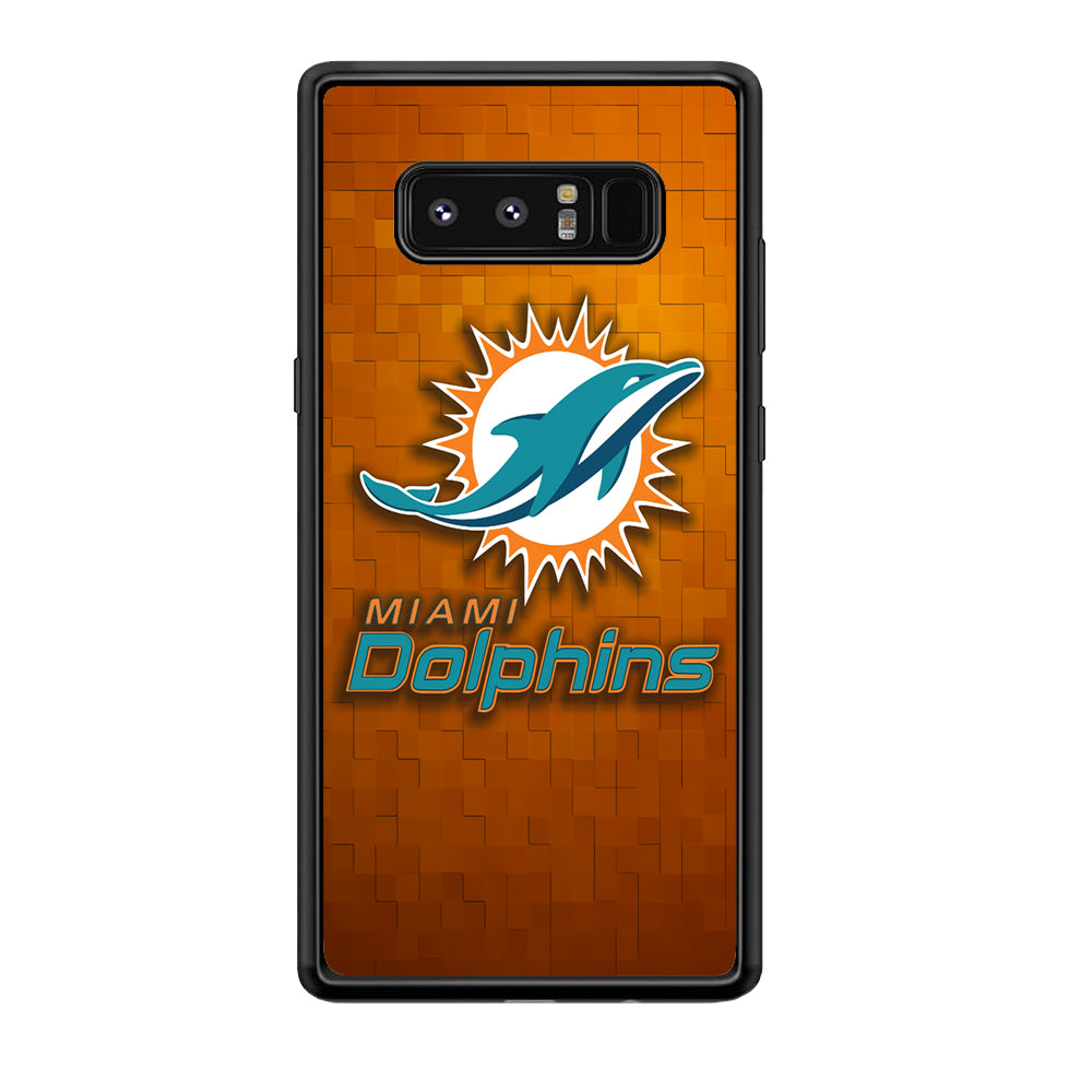NFL Miami Dolphins 001 Samsung Galaxy Note 8 Case-Phone Case-Rubber Black (2D Case)-Altracase