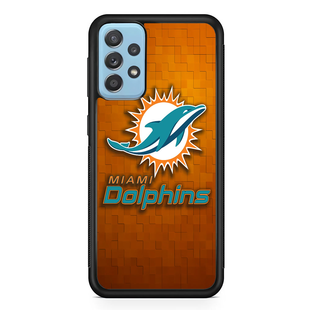 NFL Miami Dolphins 001 Samsung Galaxy A72 Case-Phone Case-Rubber Black (2D Case)-Altracase