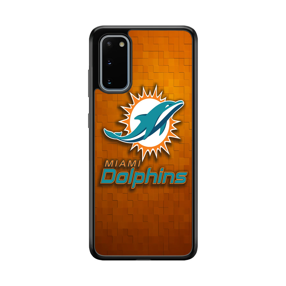 NFL Miami Dolphins 001 Samsung Galaxy S20 Case-Phone Case-Rubber Black (2D Case)-Altracase
