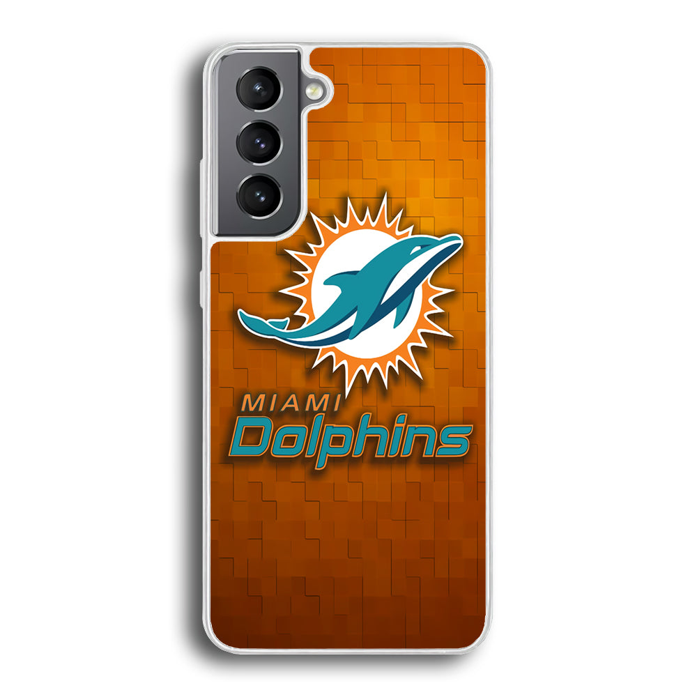 NFL Miami Dolphins 001 Samsung Galaxy S22 Case-Phone Case-Rubber White (2D Case)-Altracase