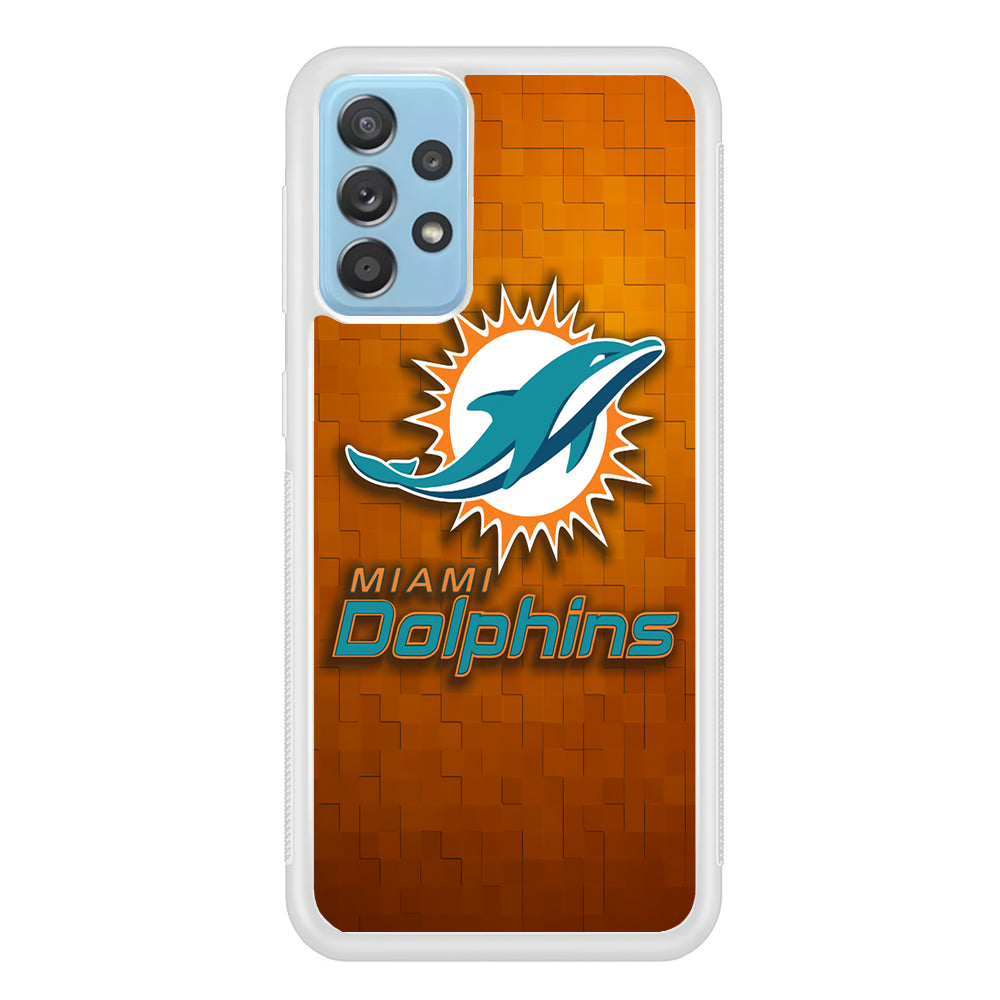 NFL Miami Dolphins 001 Samsung Galaxy A72 Case-Phone Case-Rubber White (2D Case)-Altracase