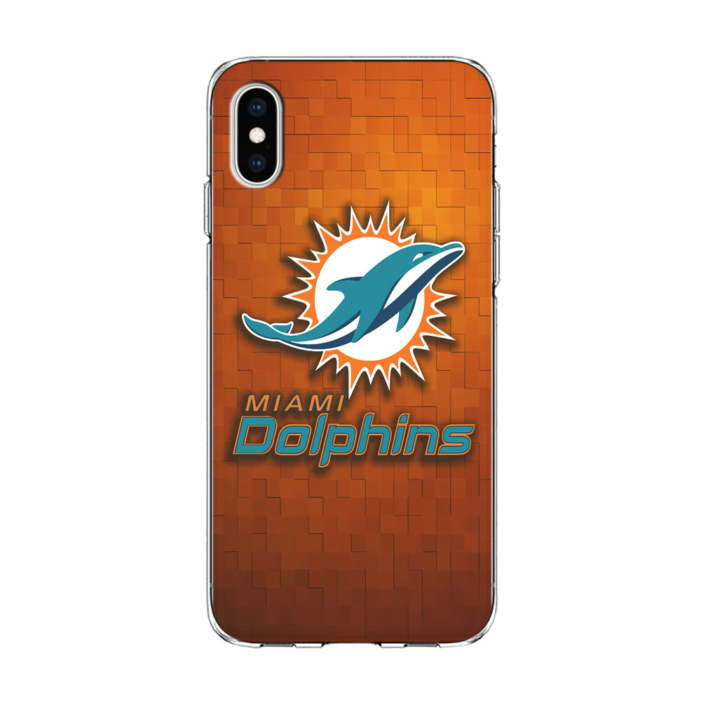 NFL Miami Dolphins 001 iPhone Xs Case-Phone Case-Clear Soft Case-Altracase