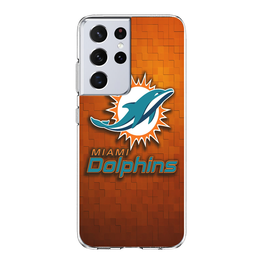 NFL Miami Dolphins 001 Samsung Galaxy S21 Ultra Case-Phone Case-Clear Soft Case-Altracase