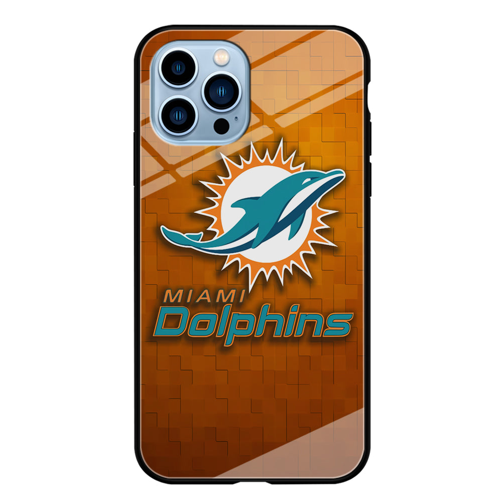 NFL Miami Dolphins 001 iPhone 14 Pro Case-Phone Case-Tempered Glass Case-Altracase