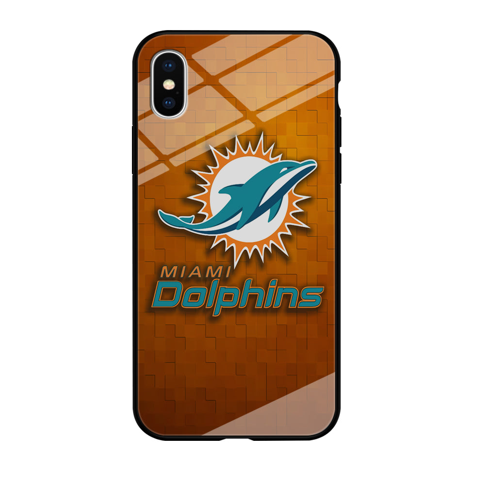 NFL Miami Dolphins 001 iPhone Xs Case-Phone Case-Tempered Glass Case-Altracase