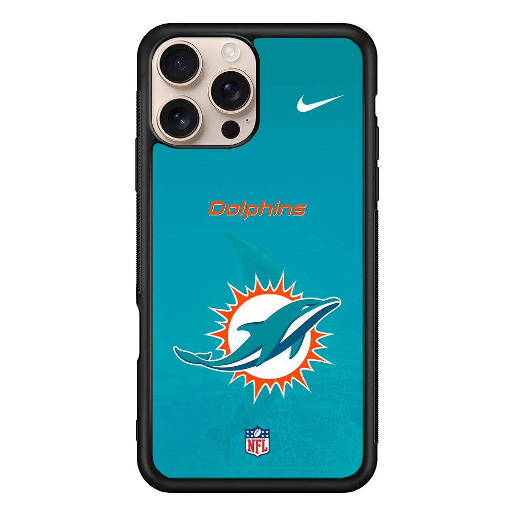 NFL Miami Dolphins Nike Logo iPhone 16 Pro Case - Altracase