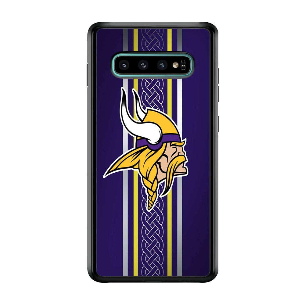 NFL Minnesota Vikings 001 Samsung Galaxy S10 Case-Phone Case-Rubber Black (2D Case)-Altracase