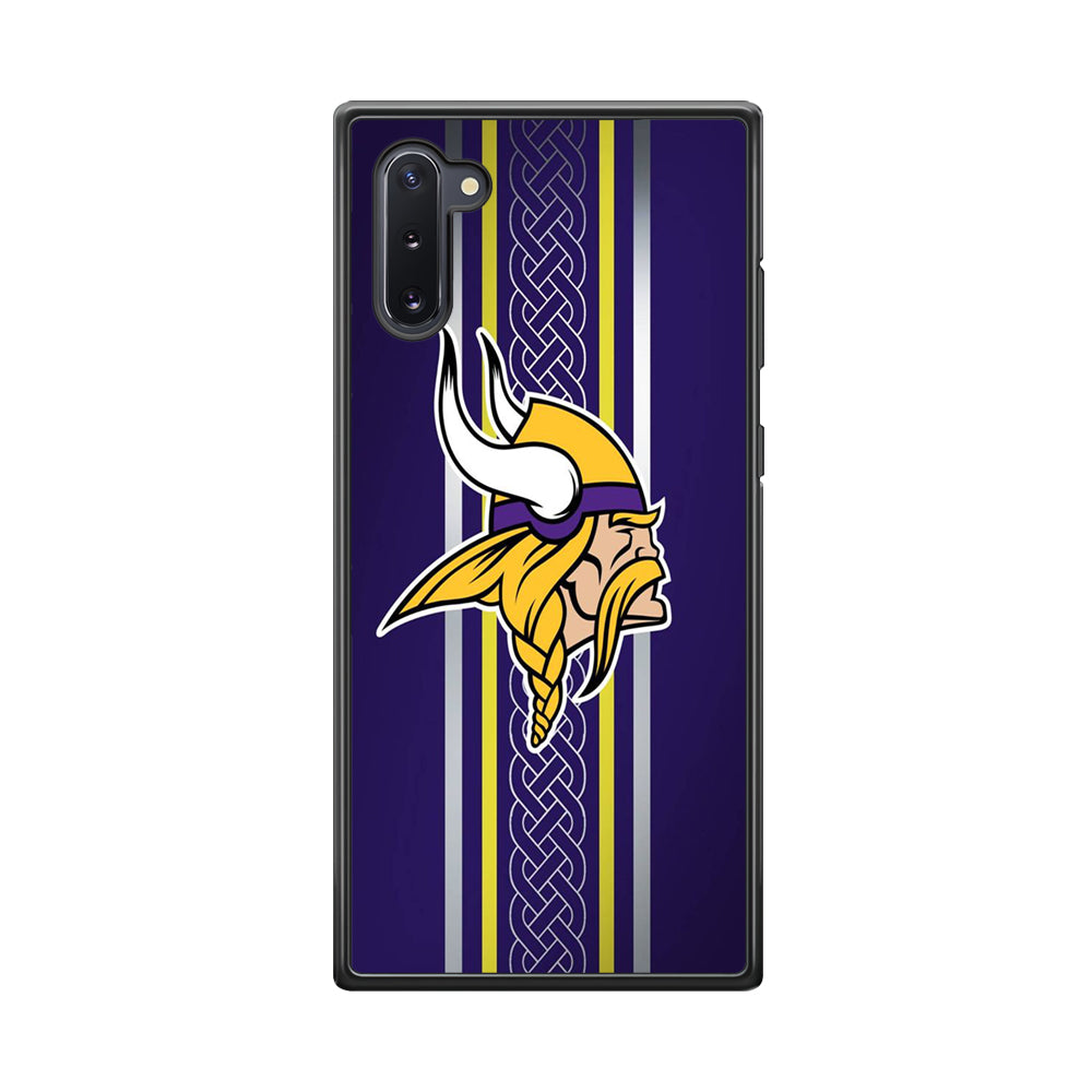 NFL Minnesota Vikings 001 Samsung Galaxy Note 10 Case-Phone Case-Rubber Black (2D Case)-Altracase