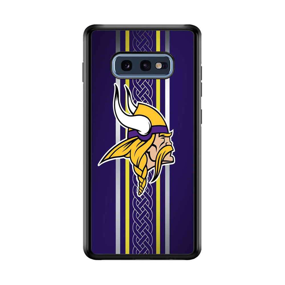 NFL Minnesota Vikings 001 Samsung Galaxy S10E Case-Phone Case-Rubber Black (2D Case)-Altracase
