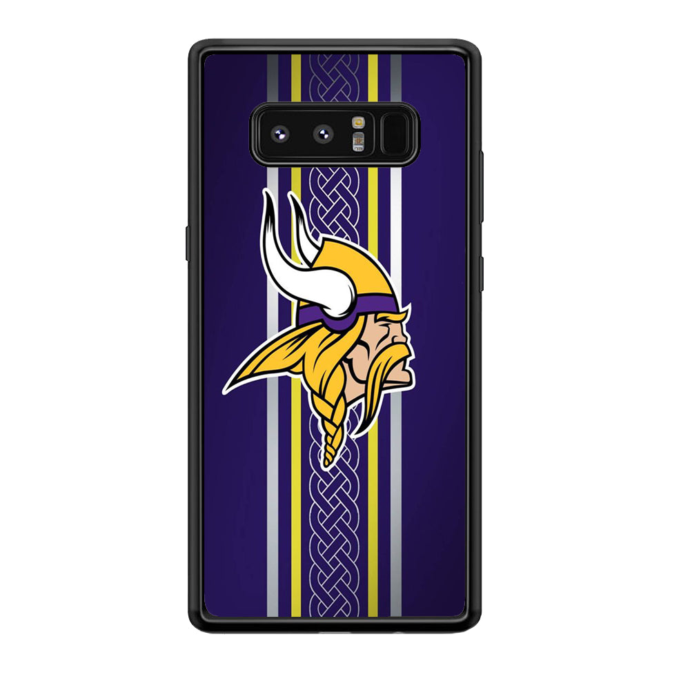 NFL Minnesota Vikings 001 Samsung Galaxy Note 8 Case-Phone Case-Rubber Black (2D Case)-Altracase