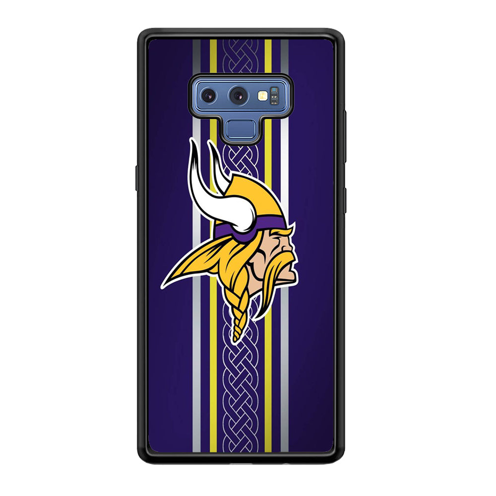 NFL Minnesota Vikings 001 Samsung Galaxy Note 9 Case-Phone Case-Rubber Black (2D Case)-Altracase