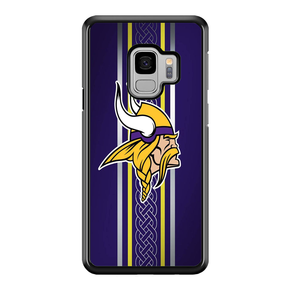 NFL Minnesota Vikings 001 Samsung Galaxy S9 Case-Phone Case-Rubber Black (2D Case)-Altracase
