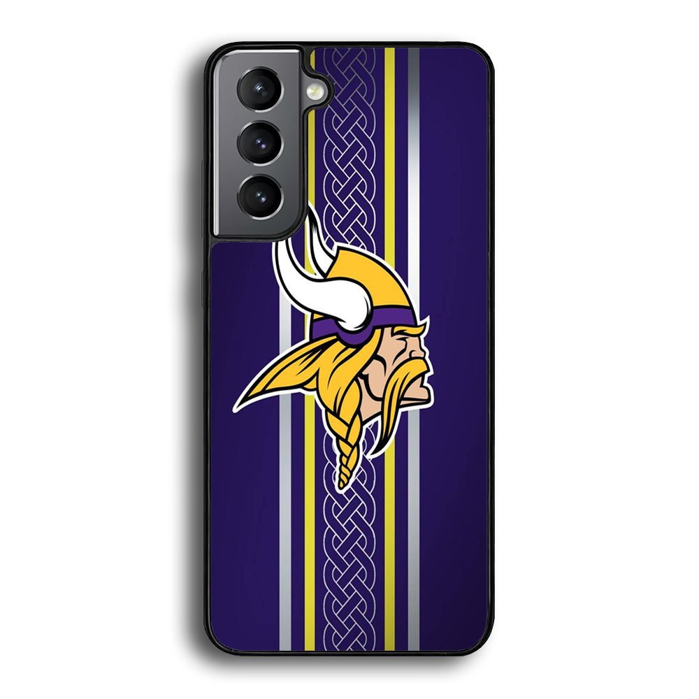 NFL Minnesota Vikings 001 Samsung Galaxy S22 Plus Case-Phone Case-Rubber Black (2D Case)-Altracase