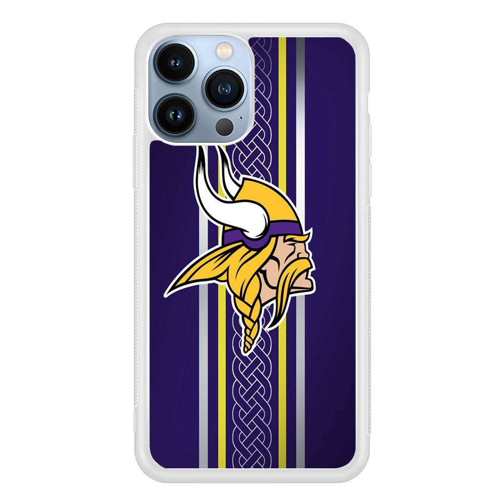 NFL Minnesota Vikings 001 iPhone 15 Pro Case-Phone Case-Rubber White (2D Case)-Altracase