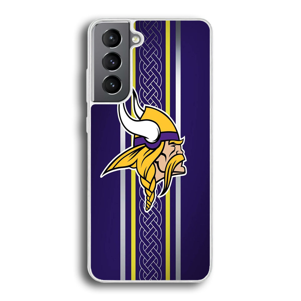 NFL Minnesota Vikings 001 Samsung Galaxy S24 Case-Phone Case-Rubber White (2D Case)-Altracase