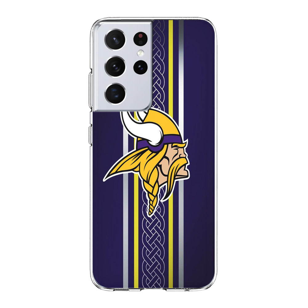NFL Minnesota Vikings 001 Samsung Galaxy S21 Ultra Case-Phone Case-Clear Soft Case-Altracase