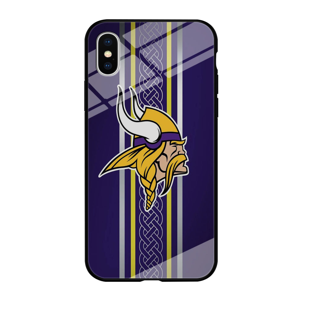 NFL Minnesota Vikings 001 iPhone Xs Case-Phone Case-Tempered Glass Case-Altracase