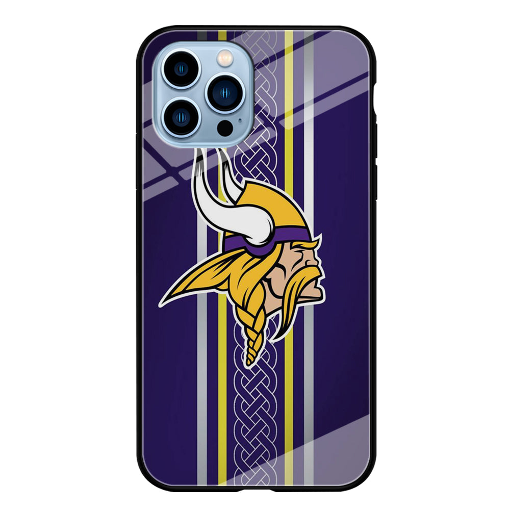 NFL Minnesota Vikings 001 iPhone 15 Pro Max Case-Phone Case-Tempered Glass Case-Altracase