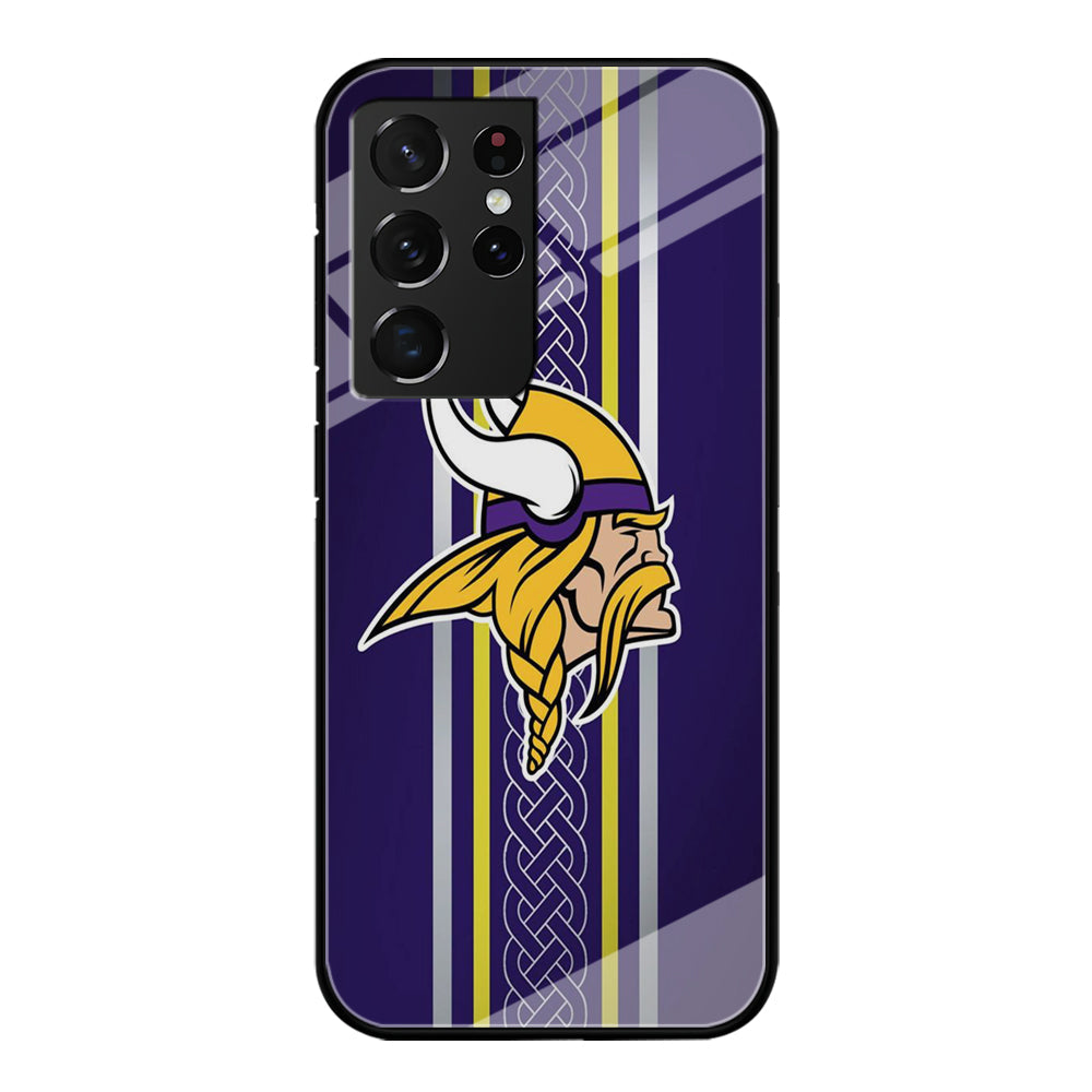 NFL Minnesota Vikings 001 Samsung Galaxy S24 Ultra Case-Phone Case-Tempered Glass Case-Altracase