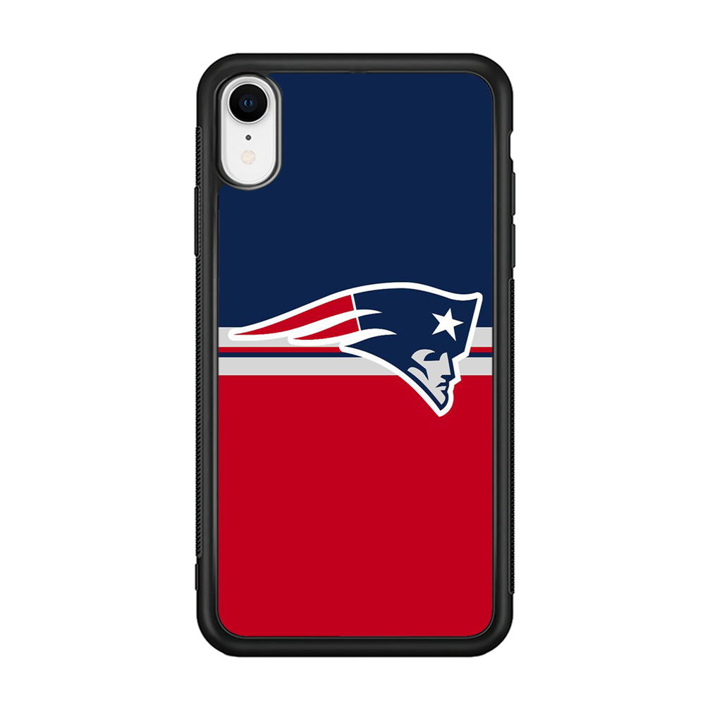 NFL New England Patriots 001 iPhone XR Case-Phone Case-Rubber Black (2D Case)-Altracase