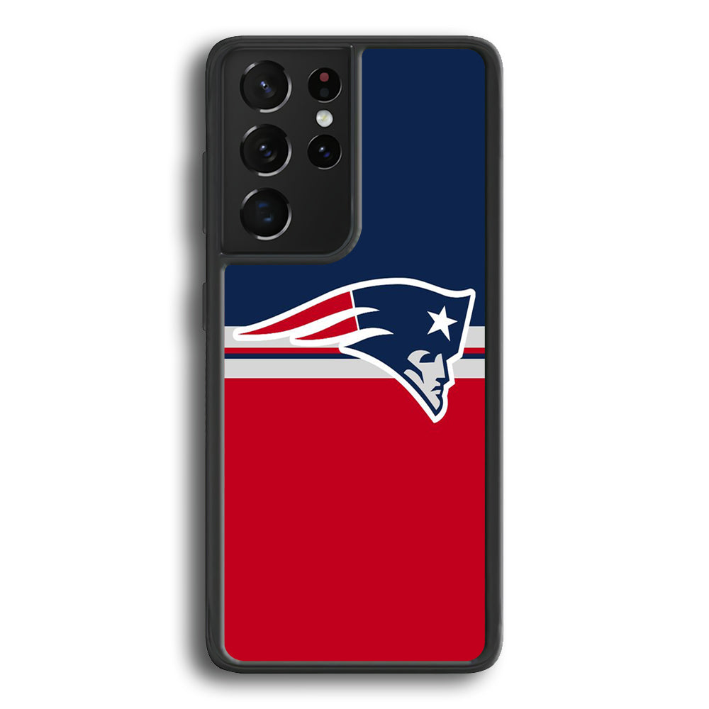 NFL New England Patriots 001 Samsung Galaxy S21 Ultra Case-Phone Case-Rubber Black (2D Case)-Altracase