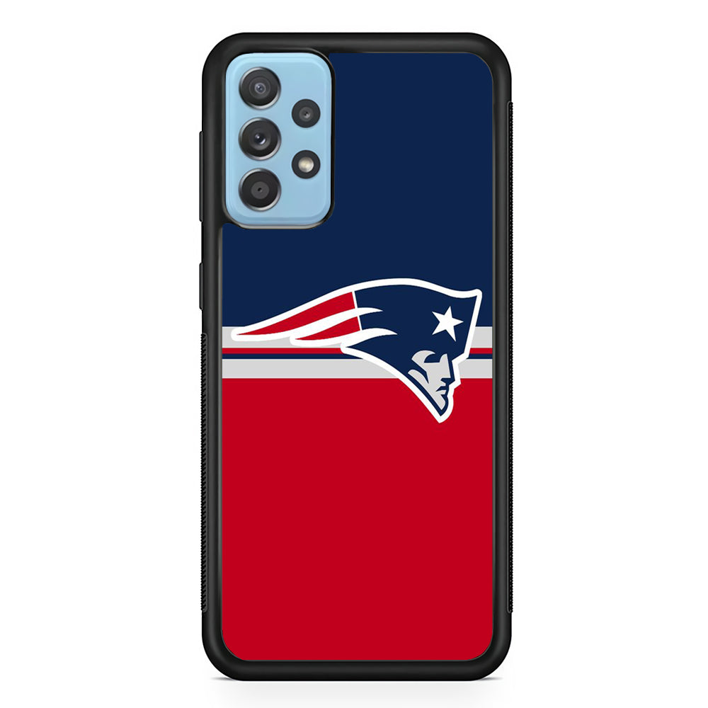 NFL New England Patriots 001 Samsung Galaxy A72 Case-Phone Case-Rubber Black (2D Case)-Altracase
