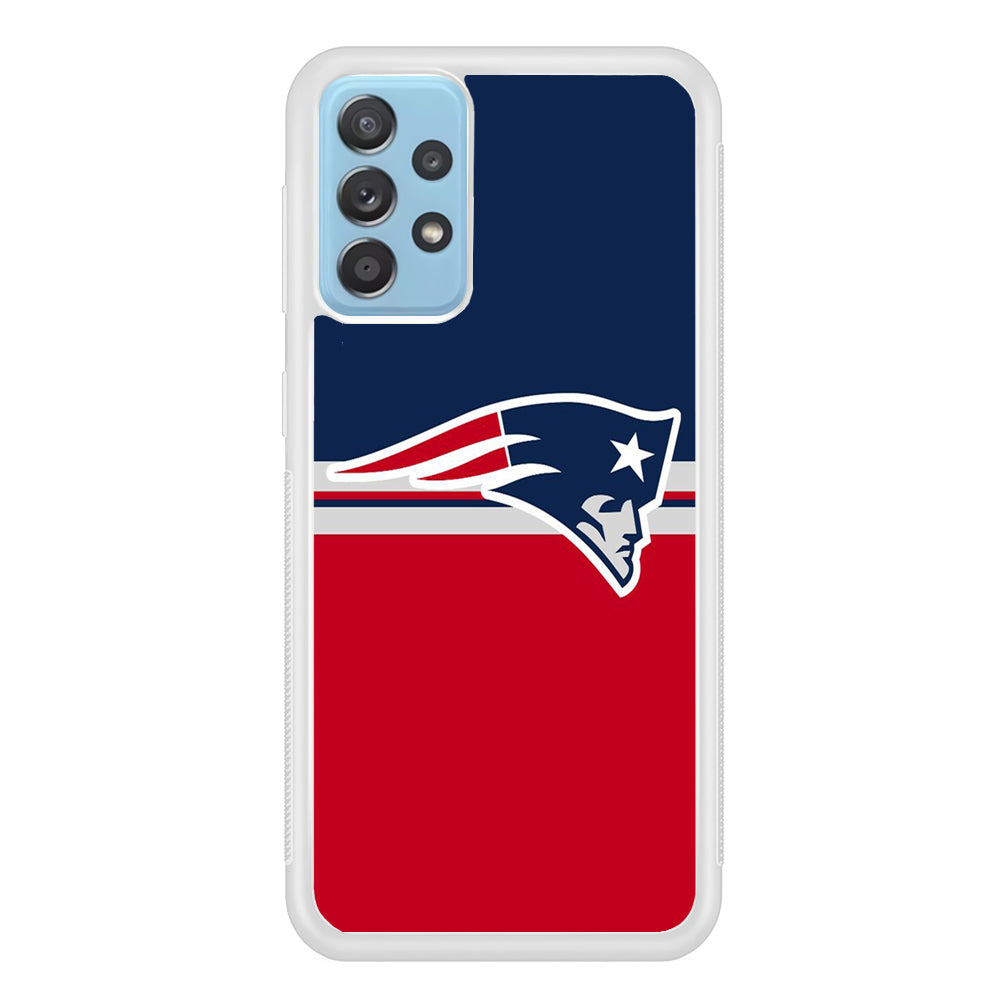 NFL New England Patriots 001 Samsung Galaxy A72 Case-Phone Case-Rubber White (2D Case)-Altracase