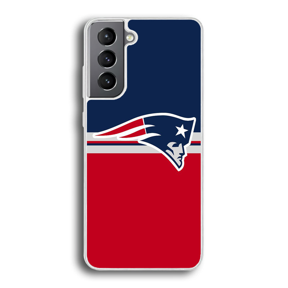 NFL New England Patriots 001 Samsung Galaxy S24 Case-Phone Case-Rubber White (2D Case)-Altracase