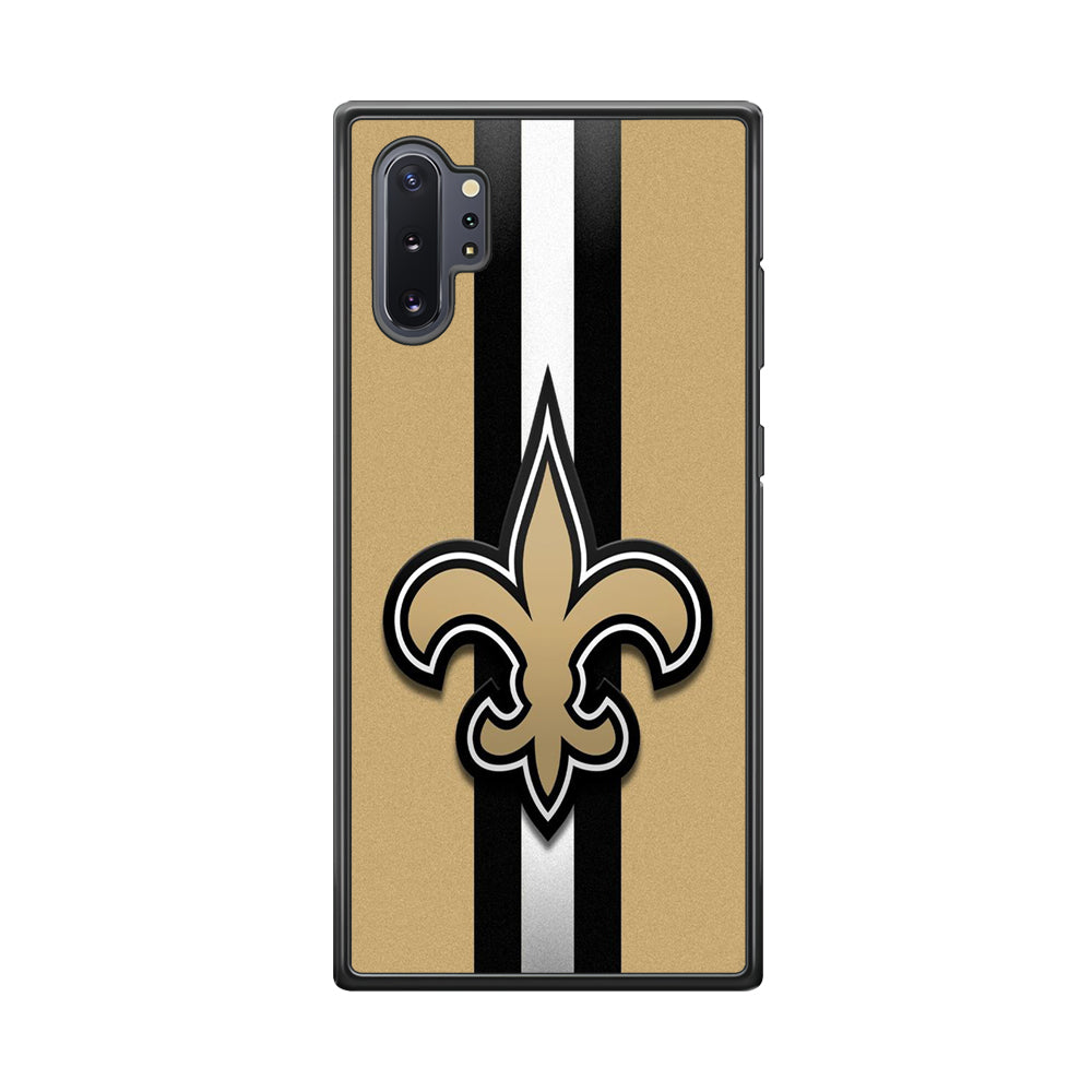 NFL New Orleans Saints 001 Samsung Galaxy Note 10 Plus Case-Phone Case-Rubber Black (2D Case)-Altracase
