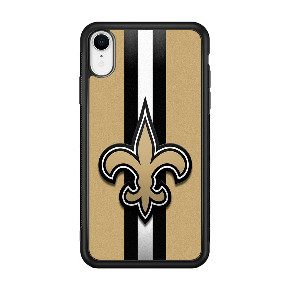 NFL New Orleans Saints 001 iPhone XR Case-Phone Case-Rubber Black (2D Case)-Altracase