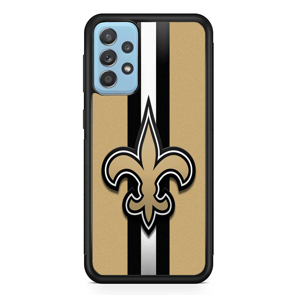 NFL New Orleans Saints 001 Samsung Galaxy A72 Case-Phone Case-Rubber Black (2D Case)-Altracase