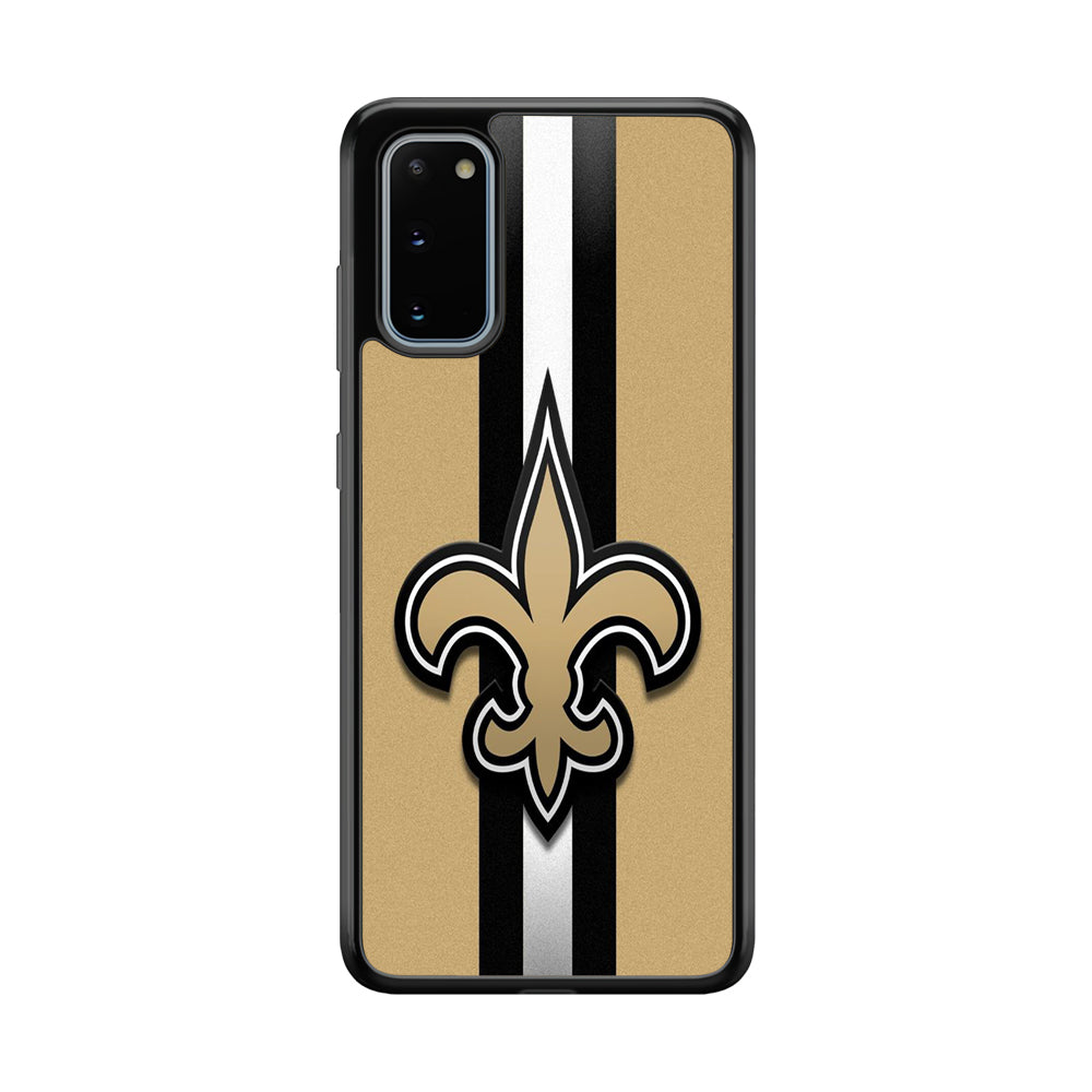 NFL New Orleans Saints 001 Samsung Galaxy S20 Case-Phone Case-Rubber Black (2D Case)-Altracase